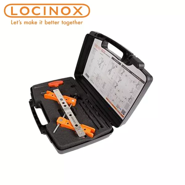 Locinox - Drillfix - Tool Case w/ Drilling Jig Surface Mounted Locks and Corresponding Keeps
