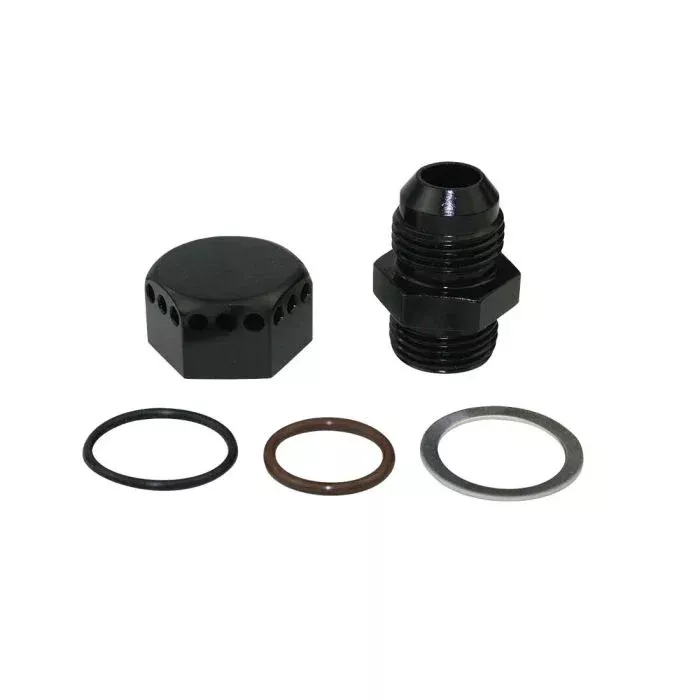 Moroso - Positive Seal Vented Fitting 8an - Black
