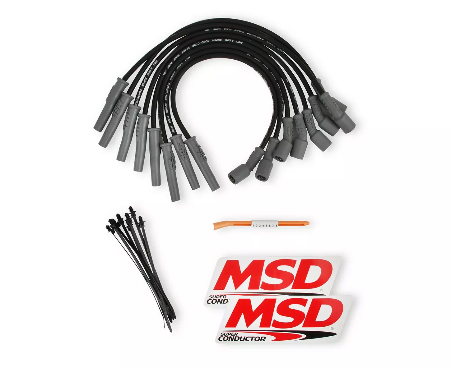 MSD - Direct replacement 8.5 mm Super Conductor spark plug wire set.