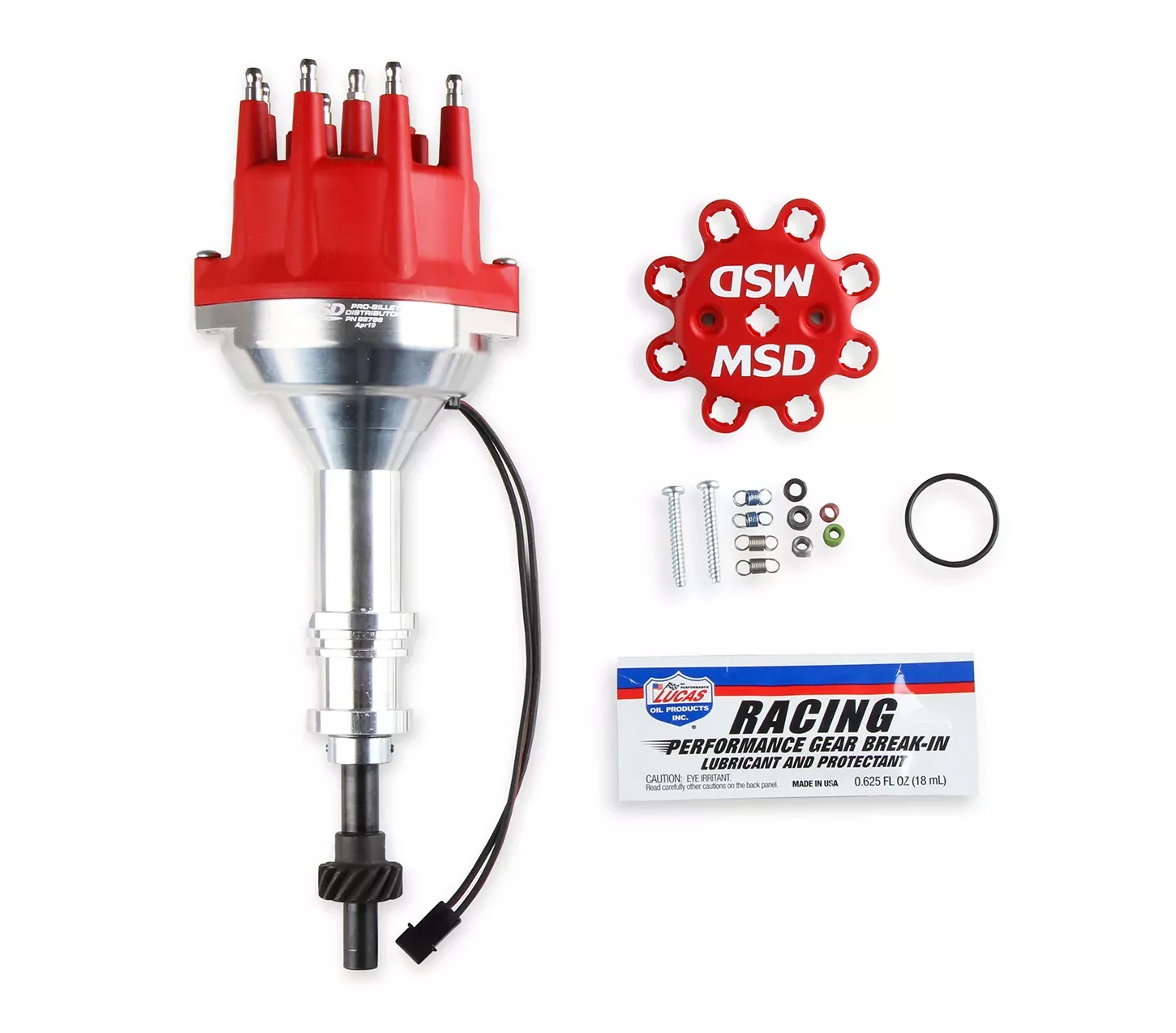 MSD - MSD Distributor, Ford 351W, Billet, Small Cap, Steel Gear