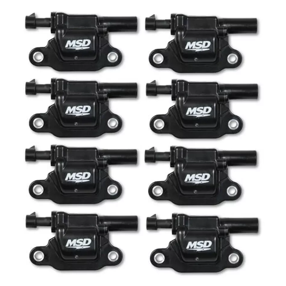 MSD - MSD Ignition Coil - Blaster Series - Gen V GDI Engine - Black - 8-Pack - Square