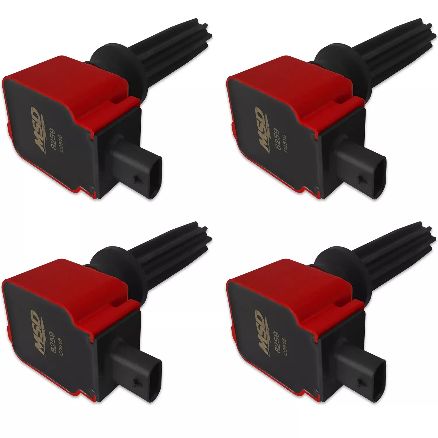 MSD - MSD Ignition Coil - Ford EcoBoost - 2.0L/2.3L L4 - Red - 4-Pack