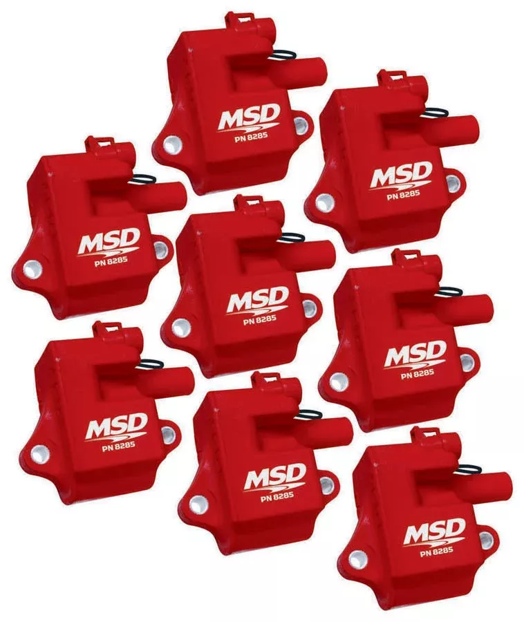 MSD - MSD Ignition Coil - Pro Power Series - GM LS1/LS6 Engines - Red - 8-Pack