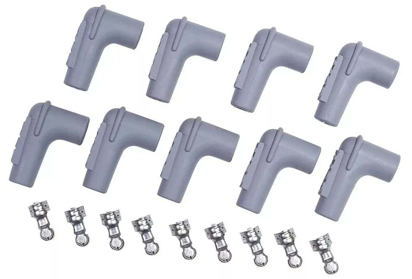 MSD - MSD Spark Plug Boot & Terminal Kit 90 Deg HEI Gray
