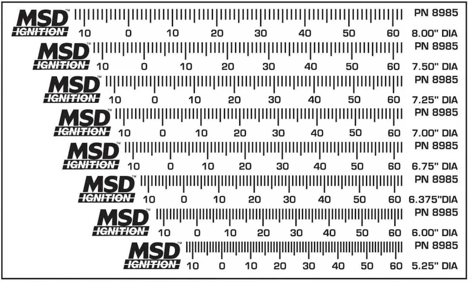 MSD - MSD Timing Tape - Harmonic Balancer - 5.25" to 8.00"