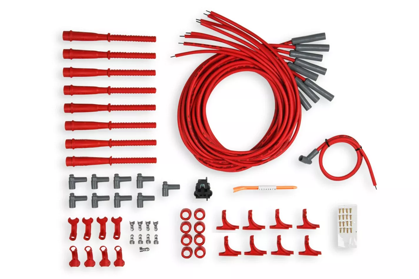 MSD - Single Hemi Wire Set, Super Conductor 8.5mm Wire Set, Red