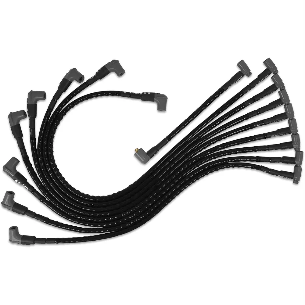 MSD - Sleeved Spark Plug Wires for SBC under exhaust, HEI