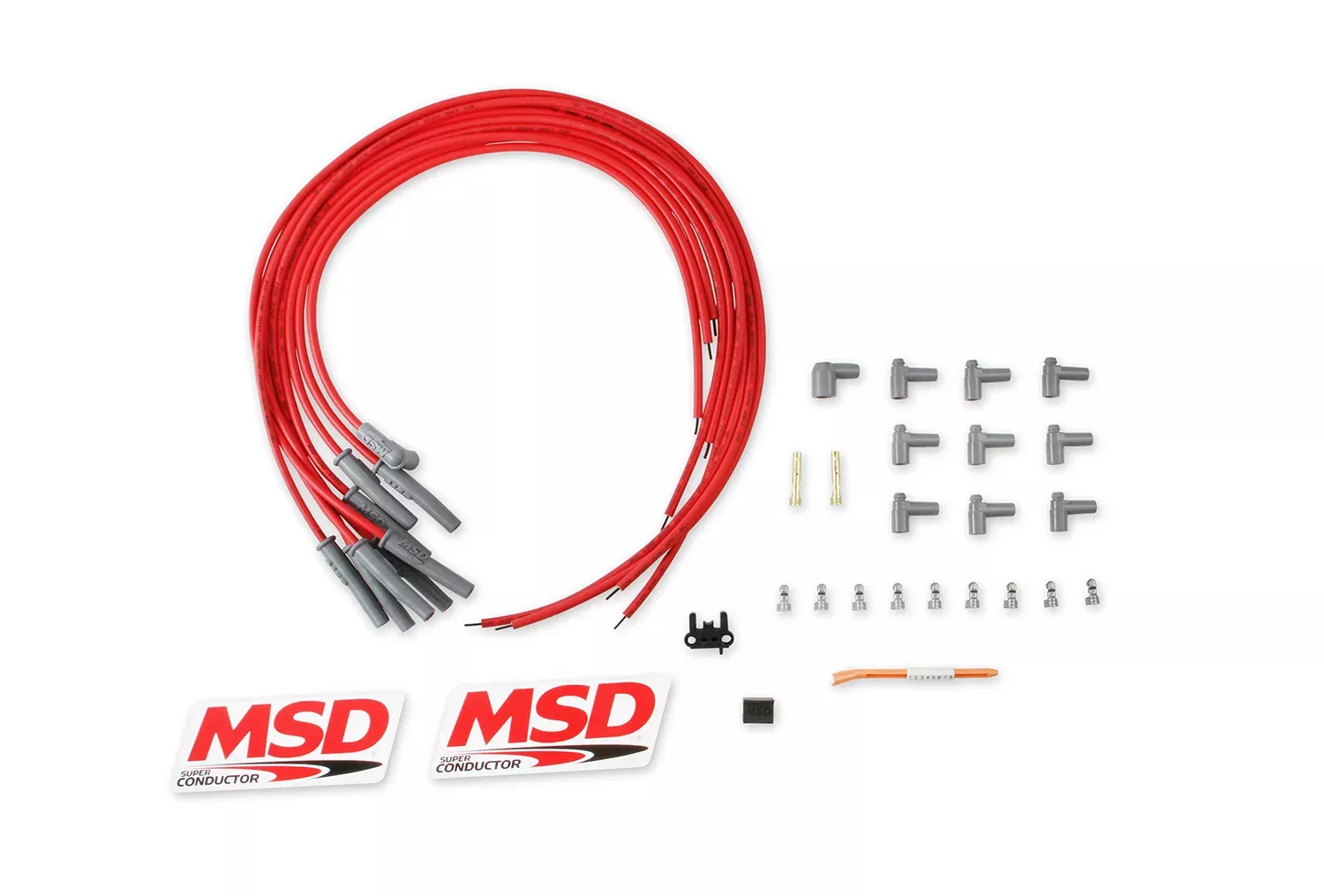 MSD - Super Conductor Spark Plug Wire Set, Multi-Angle Plug, HEI Cap