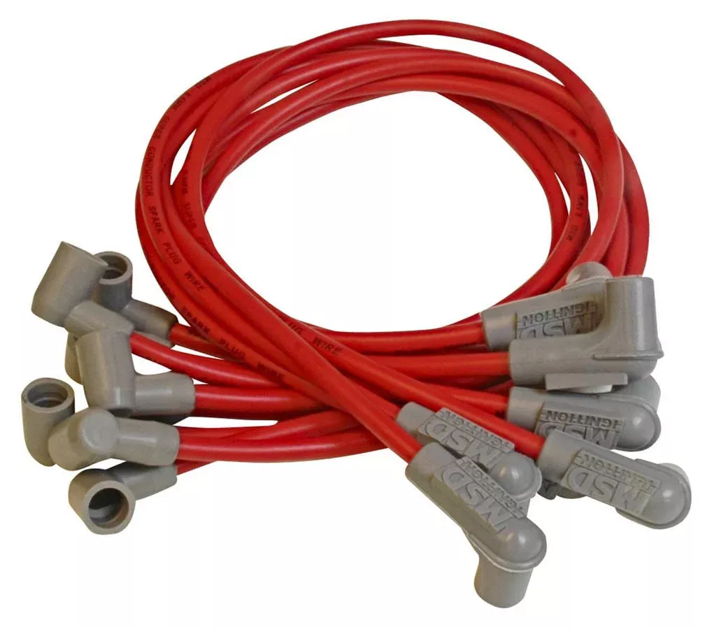 MSD - Super Conductor Spark Plug Wire Set, Small Block Chevy, Socket Dist. Cap