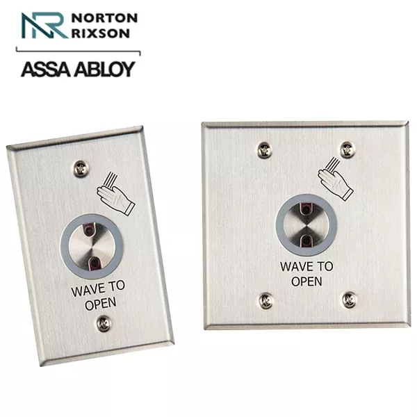 Norton - 700 - Touchless Actuator -Single and Double Gang - 4" range - 0-35 Second Variable Hold - Satin Stainless Steel