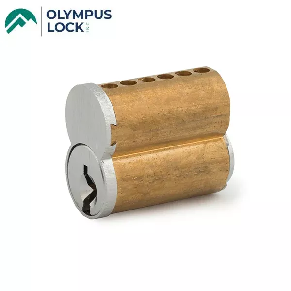 Olympus - 206 - Small Format Interchangeable Cores - Satin Chrome - Optional Keyway - Optional Keying