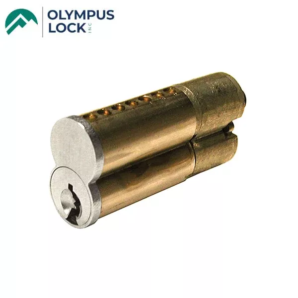 Olympus - 207S - Small Format Interchangeable Cores - Glass Core -Satin Chrome - Optional Keyway - Optional Keying