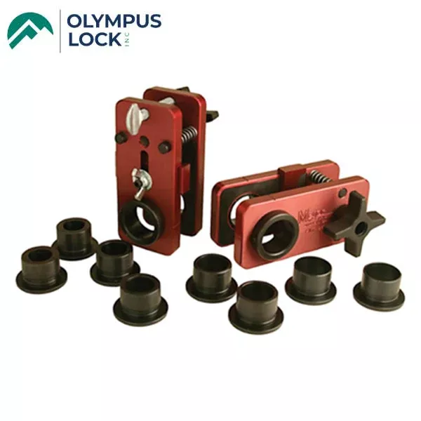 Olympus - HIT-25 - Cabinet Lock Drill Guide - Adjustable Stop - Adjustable Drill Bushing Sizes