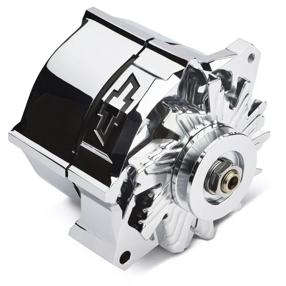 Proform - Alternator Recessed Black Bowtie Chrome