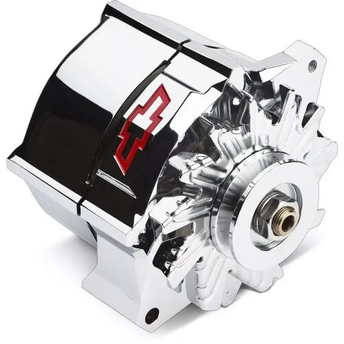 Proform - Alternator Recessed Red Bowtie Emblem Chrome