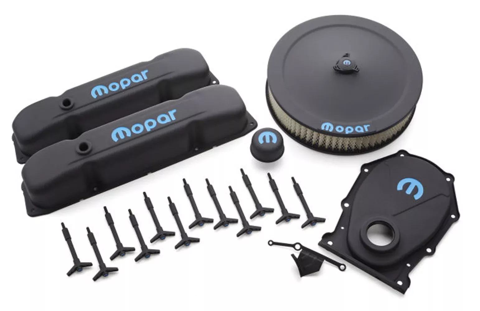 Proform - Engine Dress-Up Kit Blac k Crinkle w/Blue MOPAR