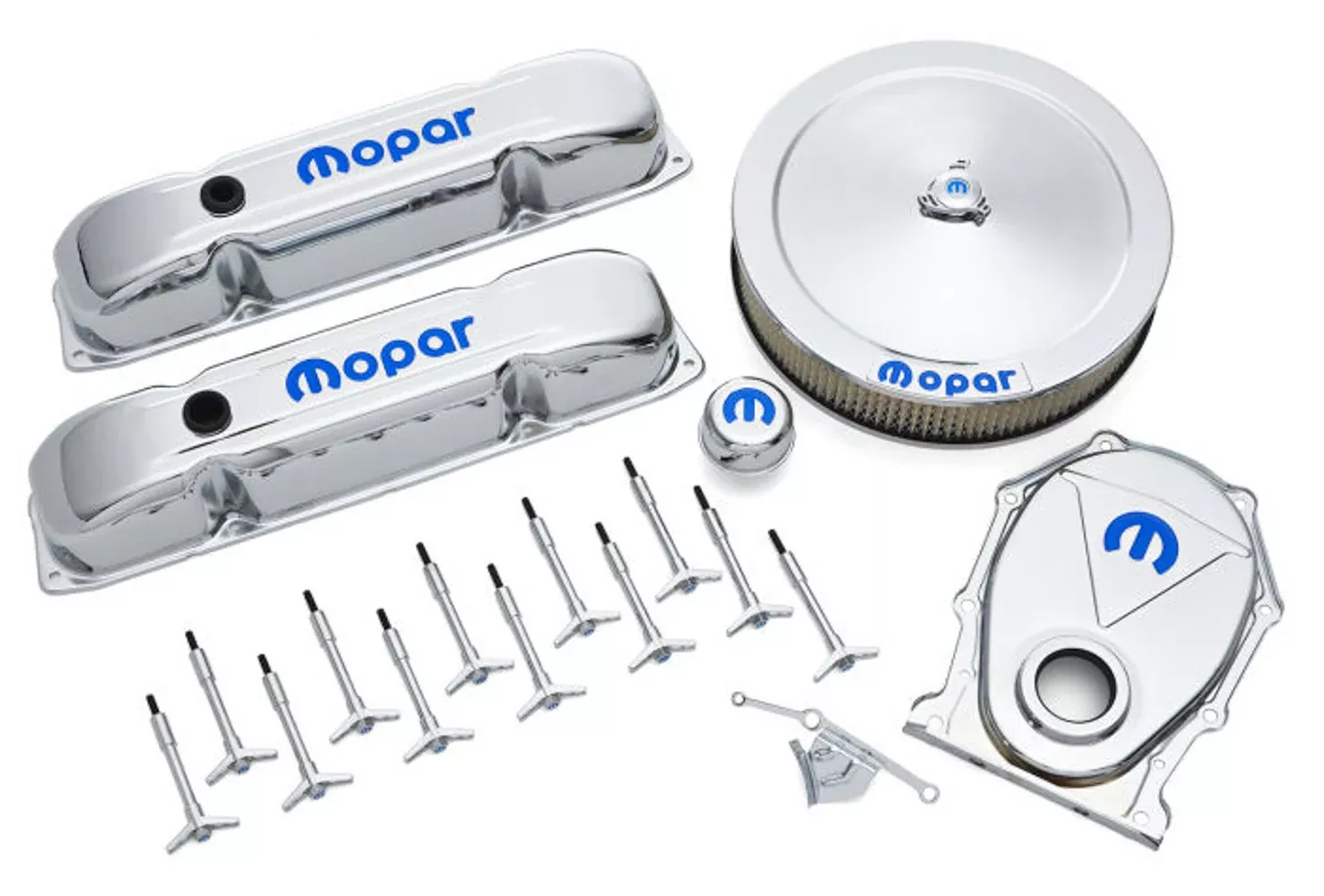 Proform - Engine Dress-Up Kit Chro me w/Blue MOPAR