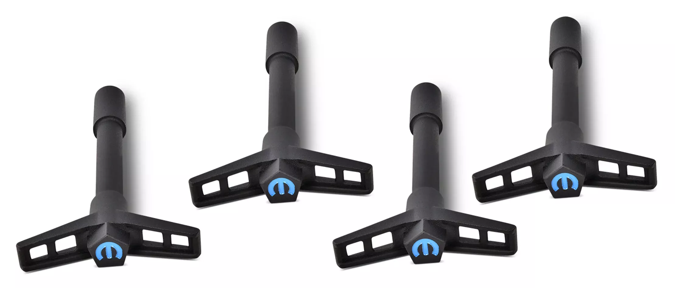 Proform - Mopar V/C Wing Nuts Blk Crinkle Blue Emblem