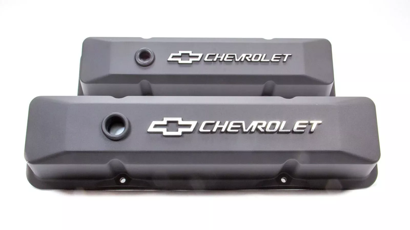 Proform - SBC Blk Crinkle Diecast V/C's - Raised Emblem