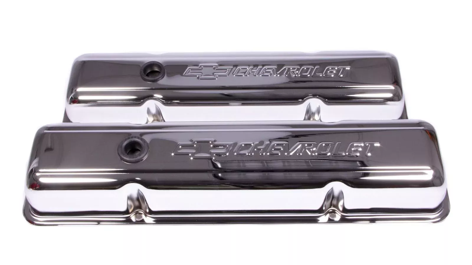Proform - SBC Chrome Bowtie V/C's - Short w/Baffle