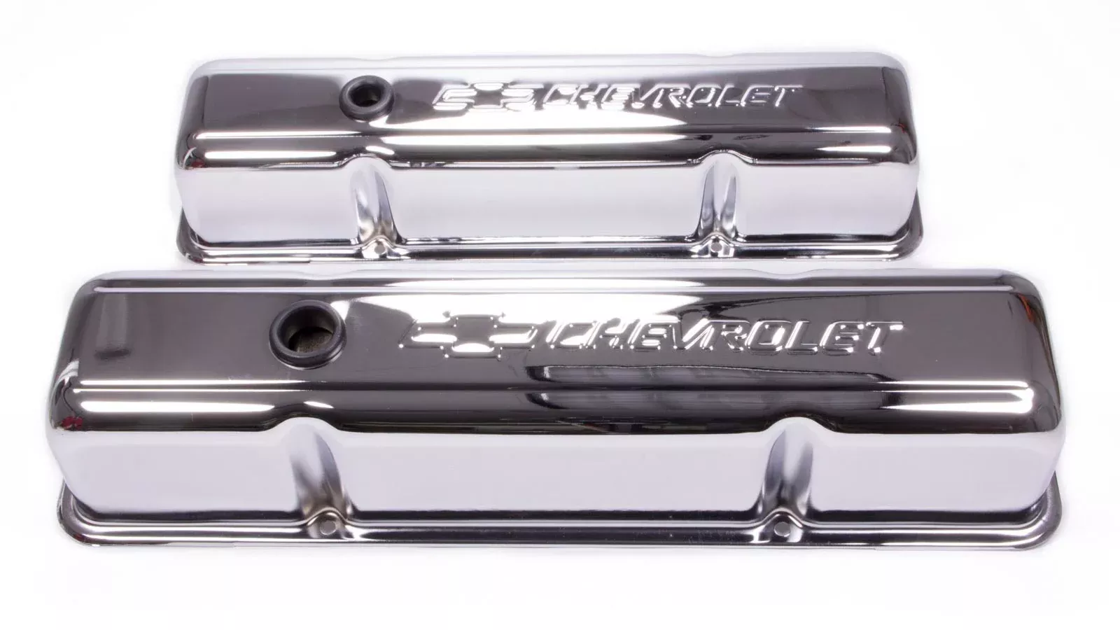 Proform - SBC Chrome Bowtie V/C's - Tall w/Baffle
