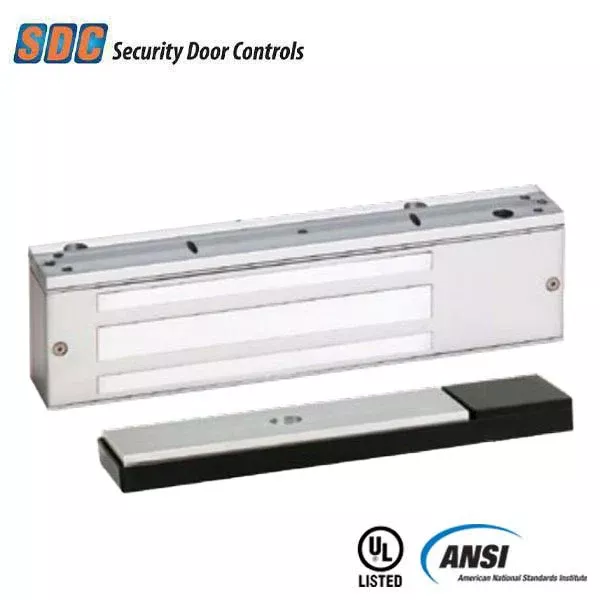 SDC - 1511DEV - Single Slave Magnetic Lock - Delayed Egress - Surface Mount - 1650lbs. - 12/24VDC - Aluminum - Fire rated - Grade 1